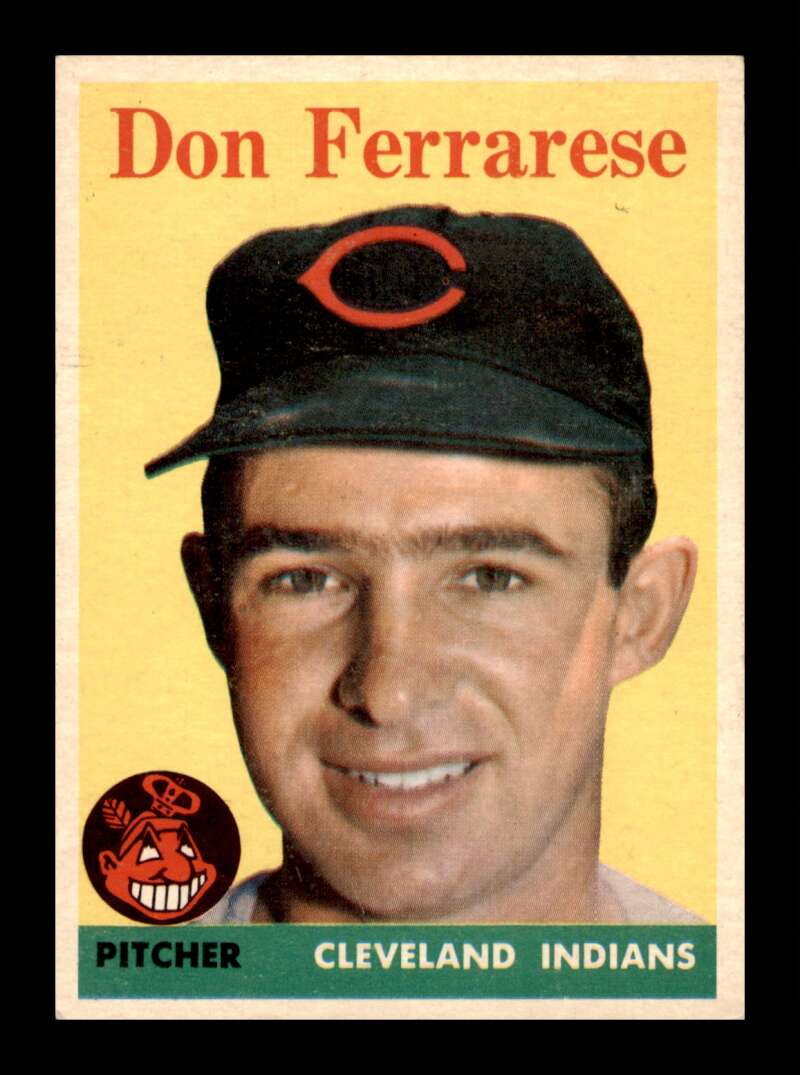 Load image into Gallery viewer, 1958 Topps Don Ferrarese #469 Set Break Cleveland Indians Image 1
