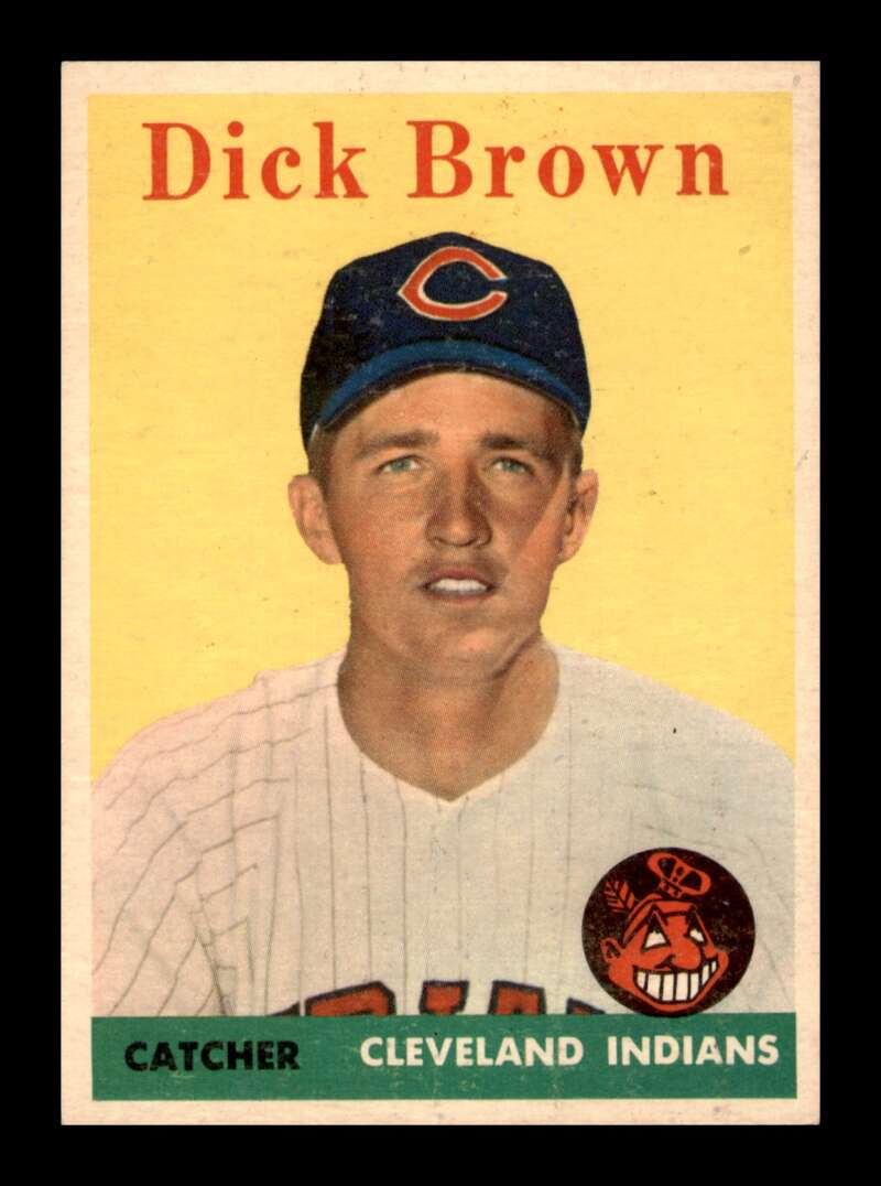 Load image into Gallery viewer, 1958 Topps Dick Brown #456 Rookie RC Set Break Cleveland Indians Image 1
