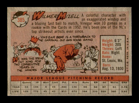 1958 Topps Wilmer Mizell