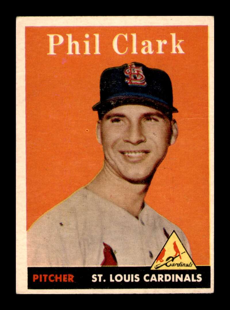 Load image into Gallery viewer, 1958 Topps Phil Clark #423 Rookie RC Set Break St. Louis Cardinals Image 1
