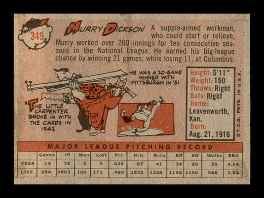 1958 Topps Murry Dickson