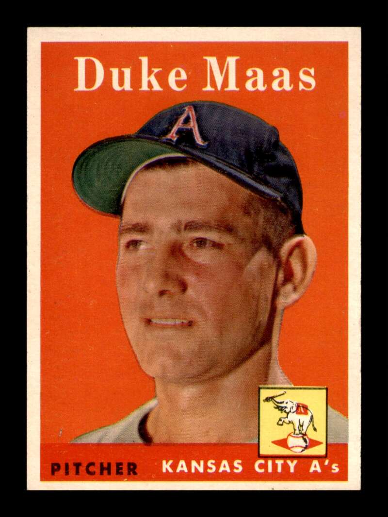 Load image into Gallery viewer, 1958 Topps Duke Maas #228 Set Break Kansas City Athletics Image 1
