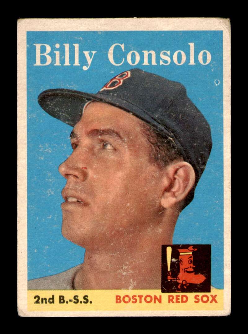 Load image into Gallery viewer, 1958 Topps Billy Consolo #148 Set Break Corner Crease Boston Red Sox Image 1
