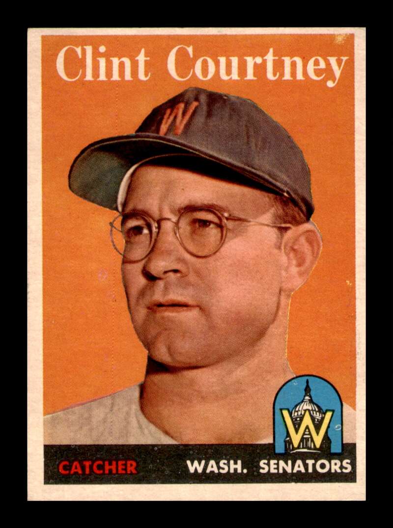 Load image into Gallery viewer, 1958 Topps Clint Courtney #92 Set Break Washington Senators Image 1
