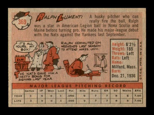 1958 Topps Ralph Lumenti 