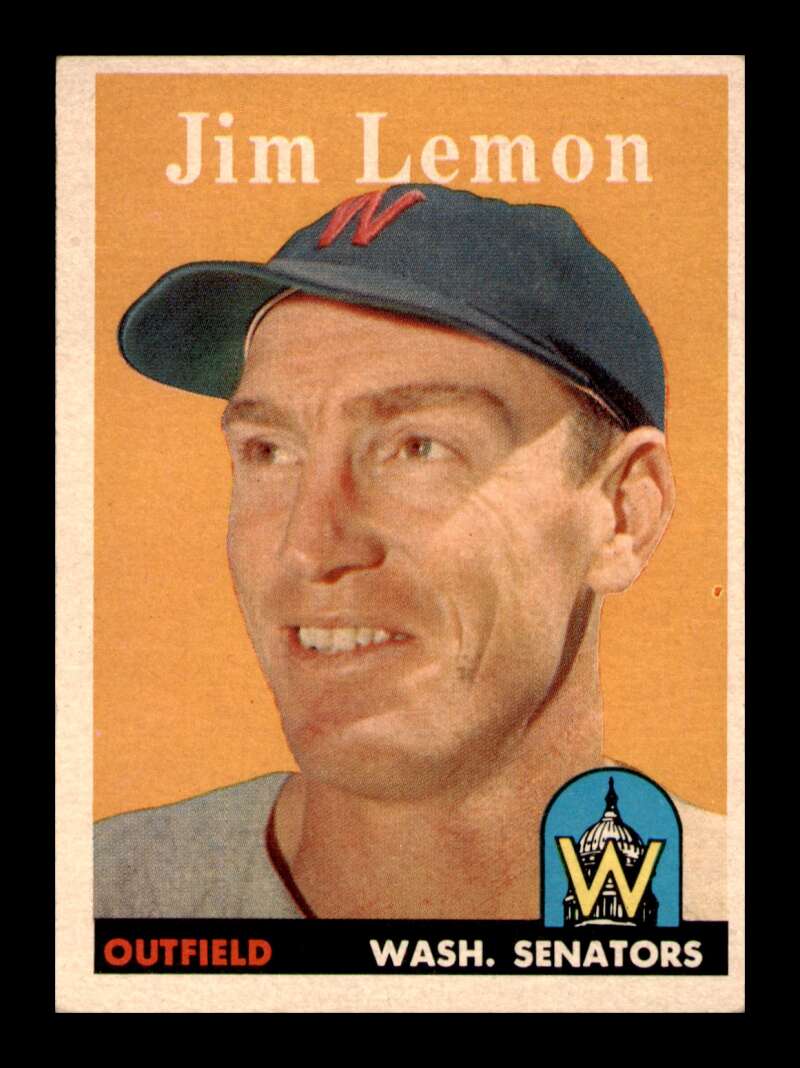 Load image into Gallery viewer, 1958 Topps Jim Lemon #15 Set Break Washington Senators Image 1
