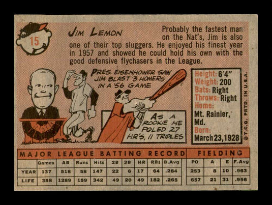 1958 Topps Jim Lemon