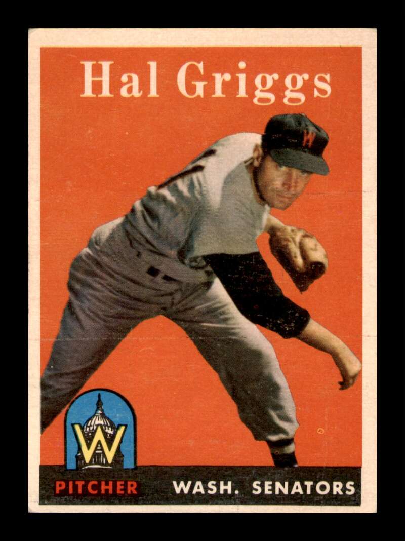 Load image into Gallery viewer, 1958 Topps Hal Griggs #455 Rookie RC Set Break Washington Senators Image 1
