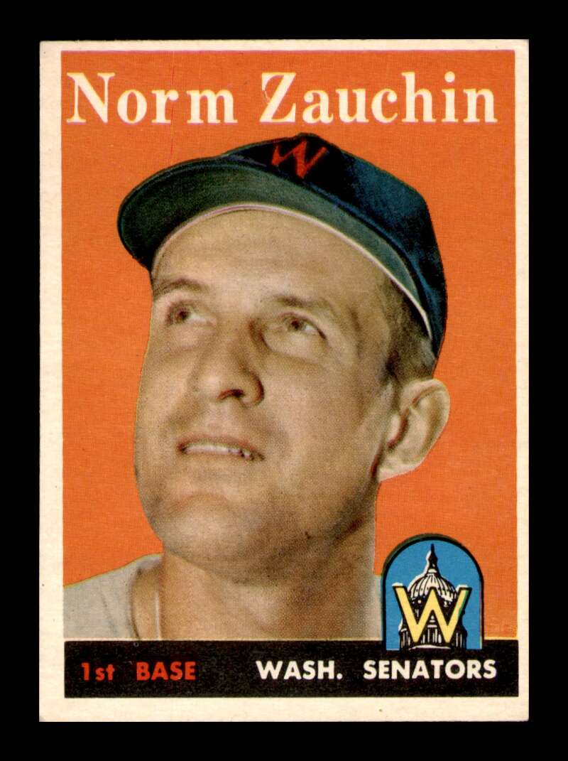 Load image into Gallery viewer, 1958 Topps Norm Zauchin #422 Set Break Washington Senators Image 1
