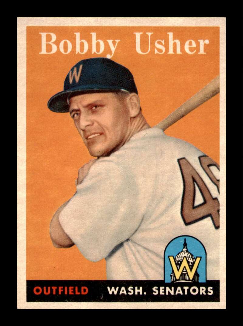 Load image into Gallery viewer, 1958 Topps Bobby Usher #124 Set Break Washington Senators Image 1
