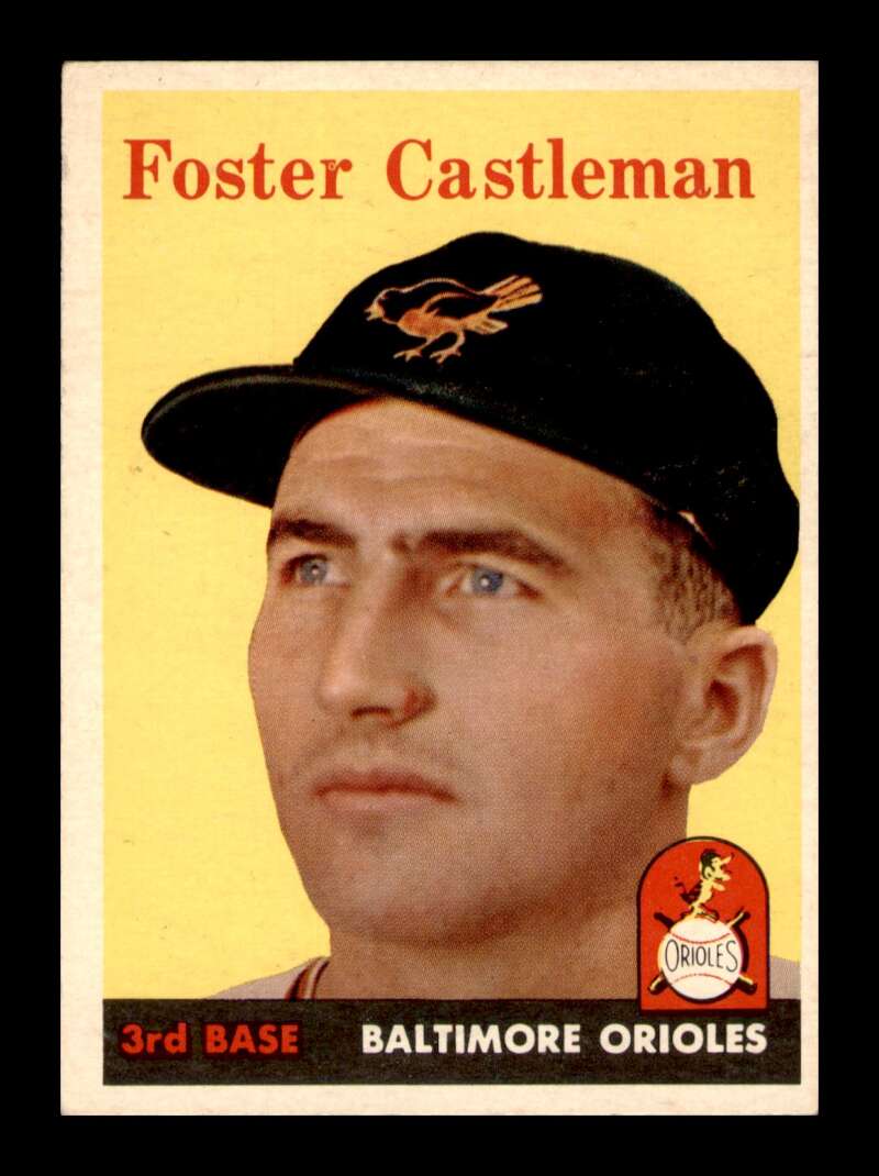 Load image into Gallery viewer, 1958 Topps Foster Castleman #416 Set Break Baltimore Orioles Image 1
