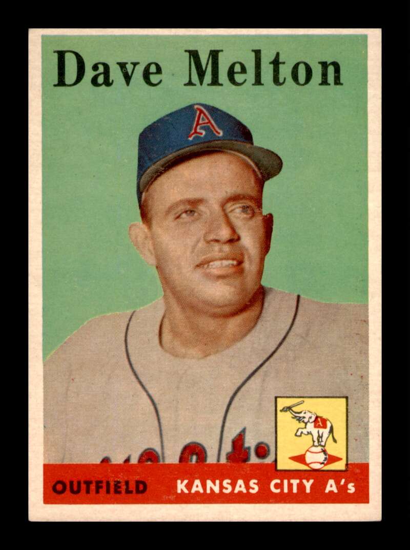 Load image into Gallery viewer, 1958 Topps Dave Melton #391 Rookie RC Set Break Kansas City Athletics Image 1
