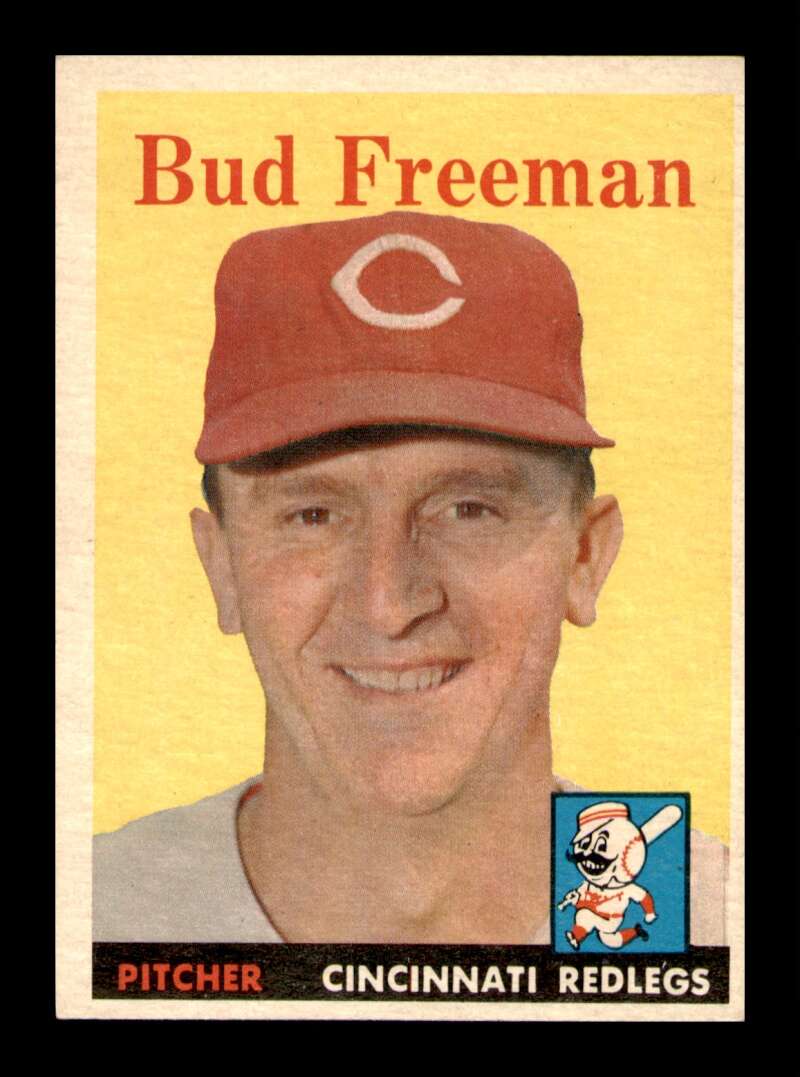 Load image into Gallery viewer, 1958 Topps Bud Freeman #27 Set Break Cincinnati Reds Image 1
