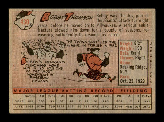 1958 Topps Bobby Thomson