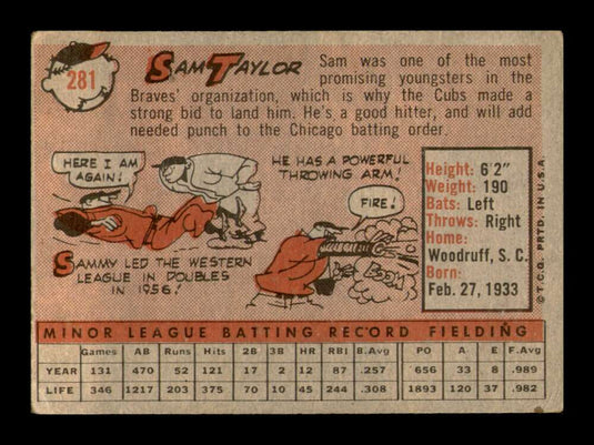 1958 Topps Sam Taylor 