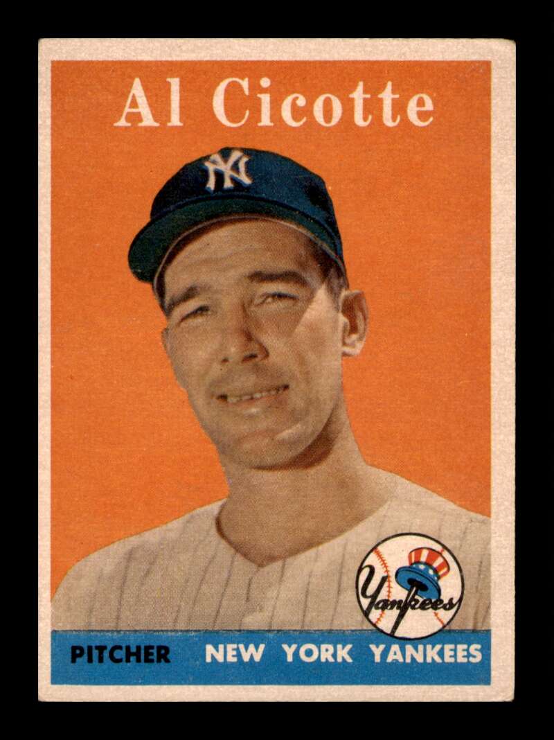 Load image into Gallery viewer, 1958 Topps Al Cicotte #382 Set Break New York Yankees Image 1
