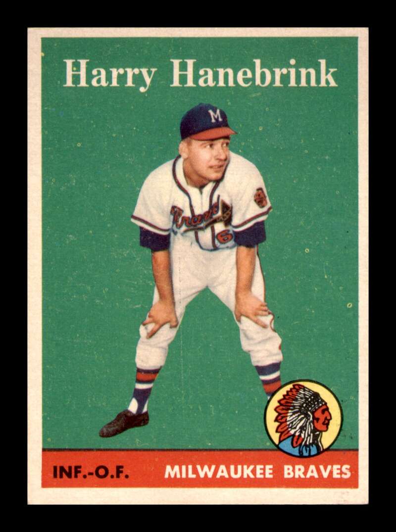 Load image into Gallery viewer, 1958 Topps Harry Hanebrink #454 Rookie RC Set Break Milwaukee Braves Image 1
