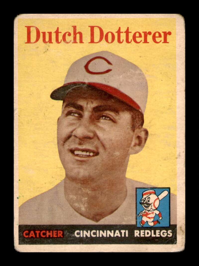 Load image into Gallery viewer, 1958 Topps Dutch Dotterer #396 Rookie RC Set Break Crease Cincinnati Reds Image 1
