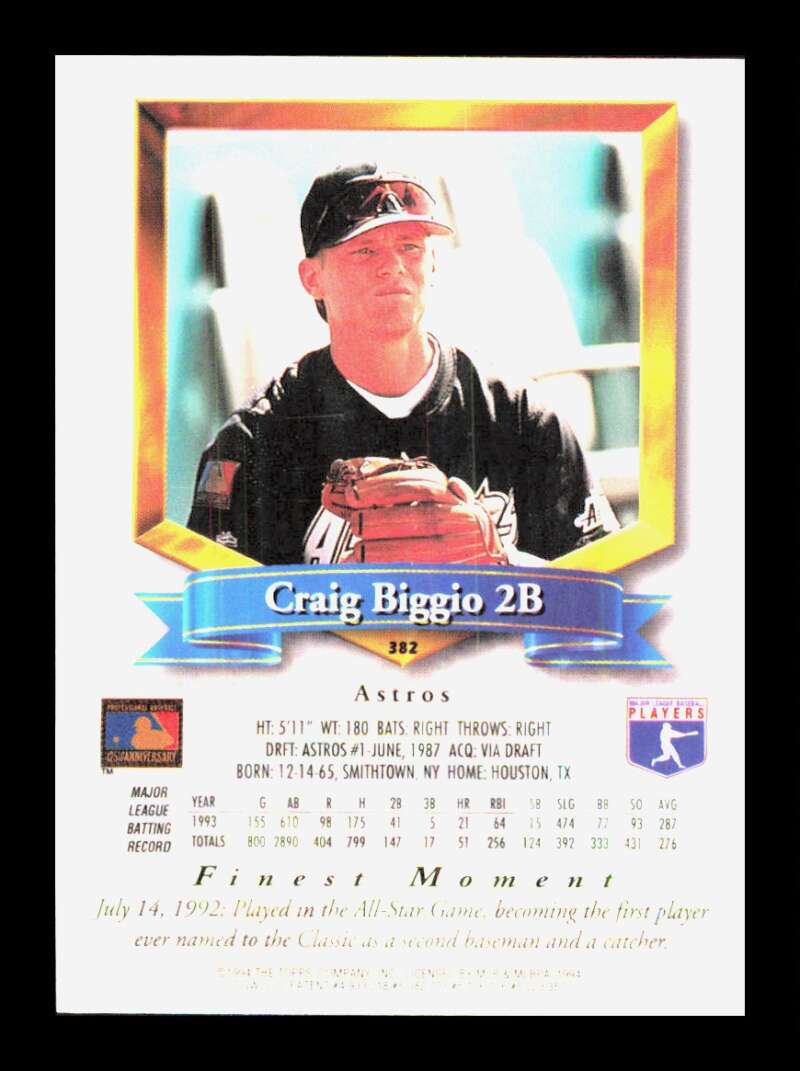  1994 Finest Baseball Card #382 Craig Biggio