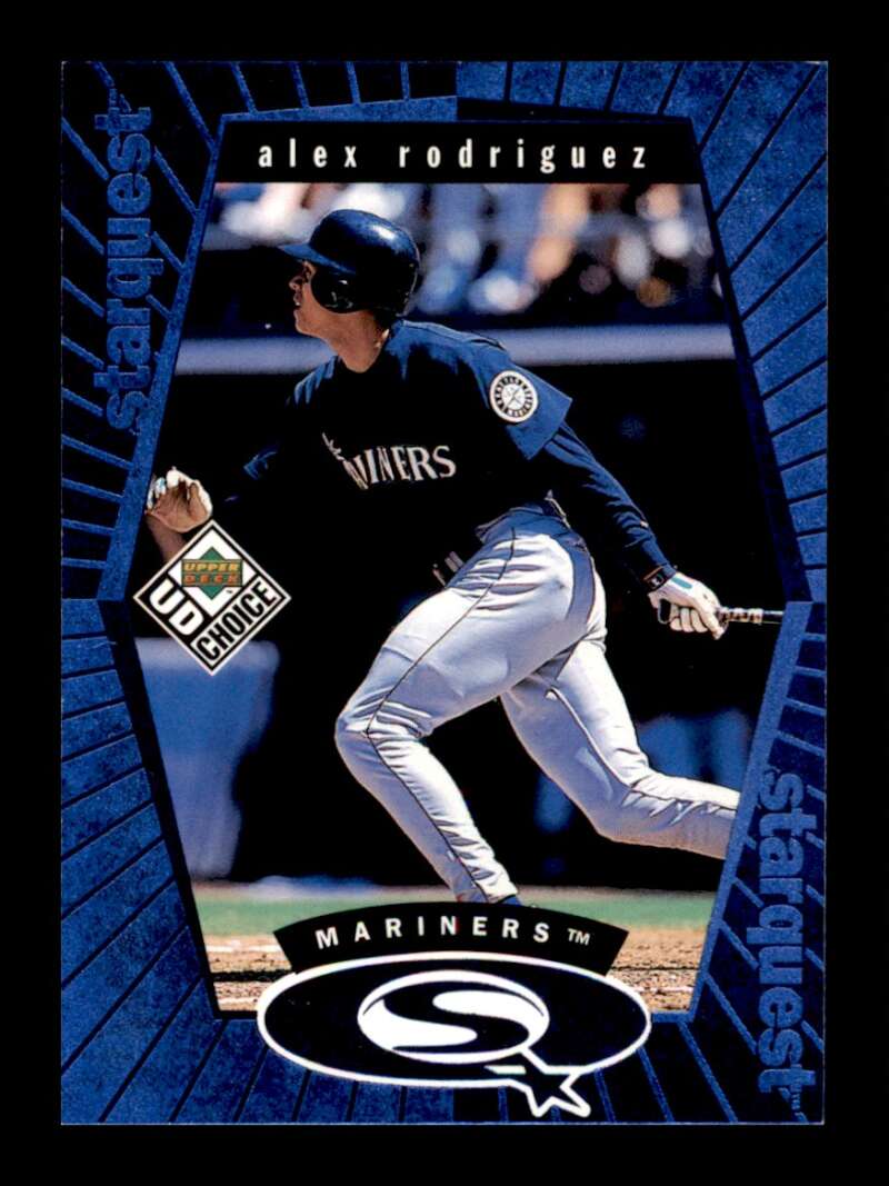 Load image into Gallery viewer, 1999 UD Choice StarQuest Blue Alex Rodriguez #SQ3 Seattle Mariners Image 1
