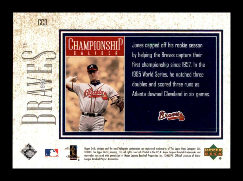 Load image into Gallery viewer, 2002 Upper Deck Championship Caliber Chipper Jones #CC3 Atlanta Braves Image 2

