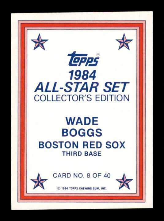 1984 Topps Glossy All-Star Wade Boggs