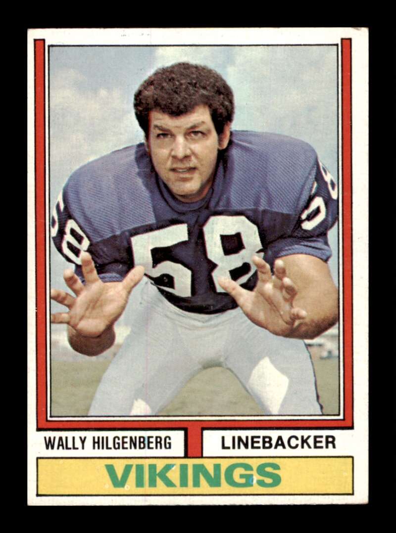 Load image into Gallery viewer, 1974 Topps Wally Hilgenberg #489 Minnesota Vikings Image 1
