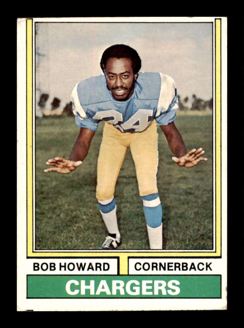 Load image into Gallery viewer, 1974 Topps Bob Howard #483 Rookie RC San Diego Chargers Image 1
