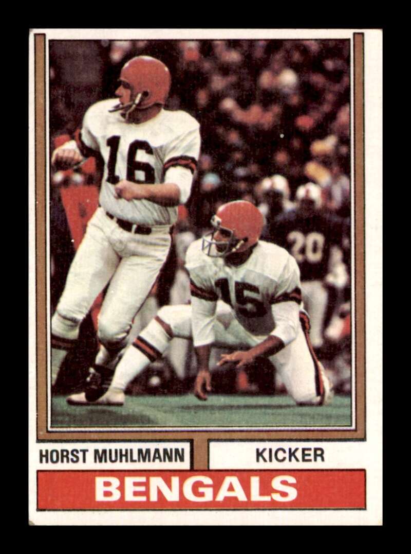 Load image into Gallery viewer, 1974 Topps Horst Muhlmann #465 Cincinnati Bengals Image 1
