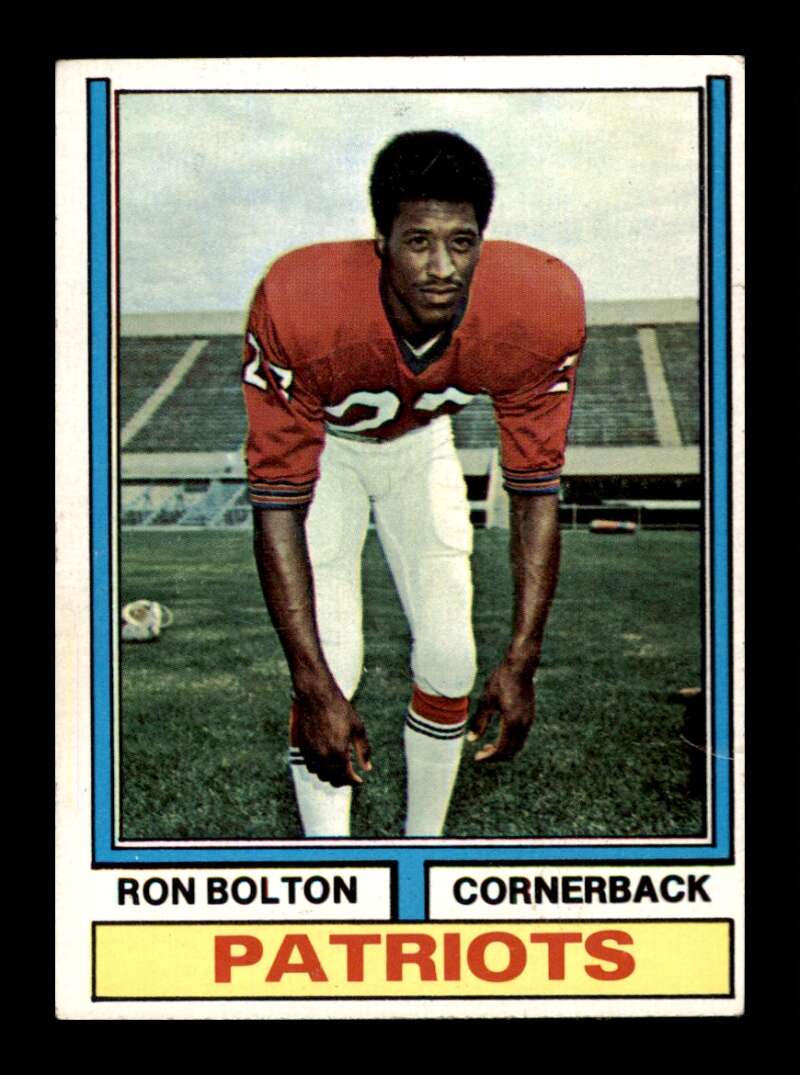 Load image into Gallery viewer, 1974 Topps Ron Bolton #454 Rookie RC New England Patriots Image 1
