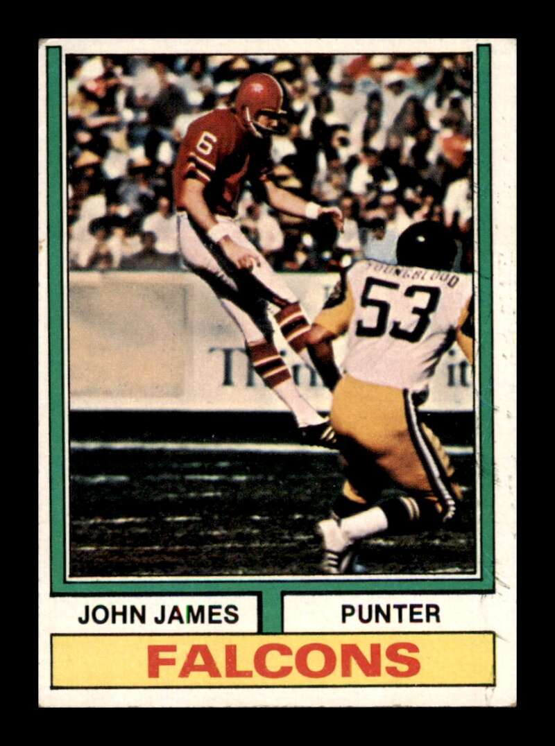 Load image into Gallery viewer, 1974 Topps John James #348 Rookie RC Atlanta Falcons Image 1
