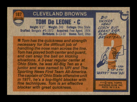 1976 Topps Tom DeLeone 