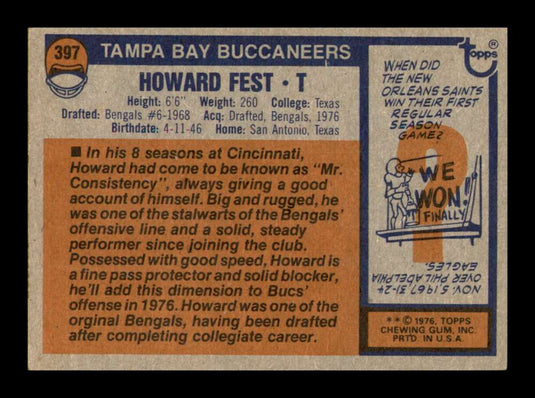 1976 Topps Howard Fest 