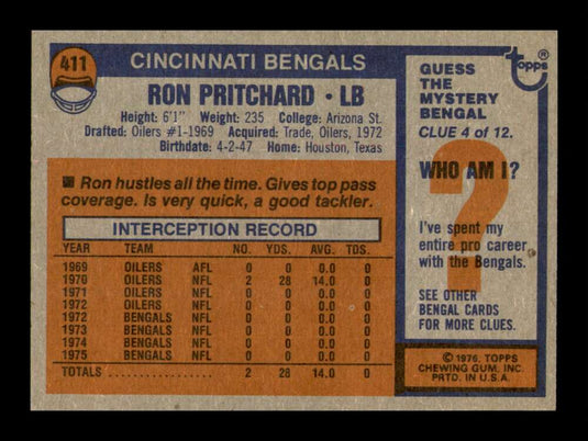 1976 Topps Ron Pritchard 