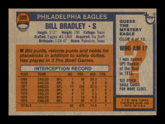 1976 Topps Bill Bradley 