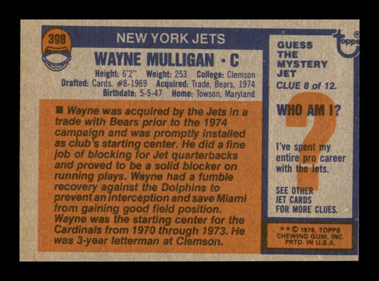 1976 Topps Wayne Mulligan