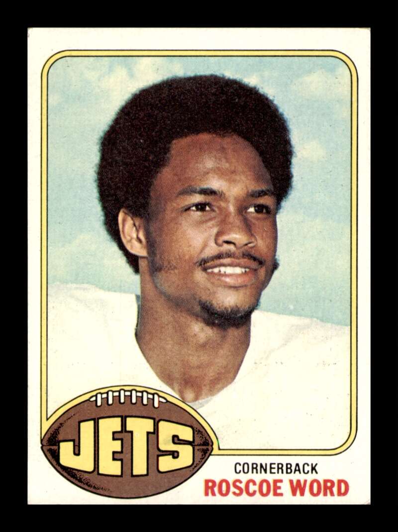 Load image into Gallery viewer, 1976 Topps Roscoe Word #488 Rookie RC New York Jets Image 1
