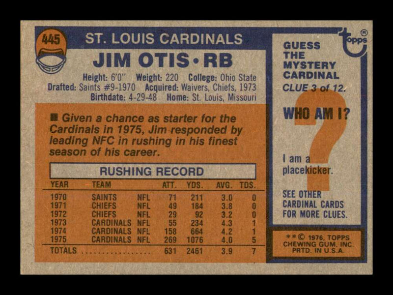 Load image into Gallery viewer, 1976 Topps Jim Otis #445 St. Louis Cardinals Image 2
