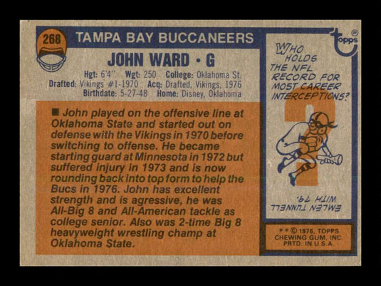 1976 Topps John Ward 