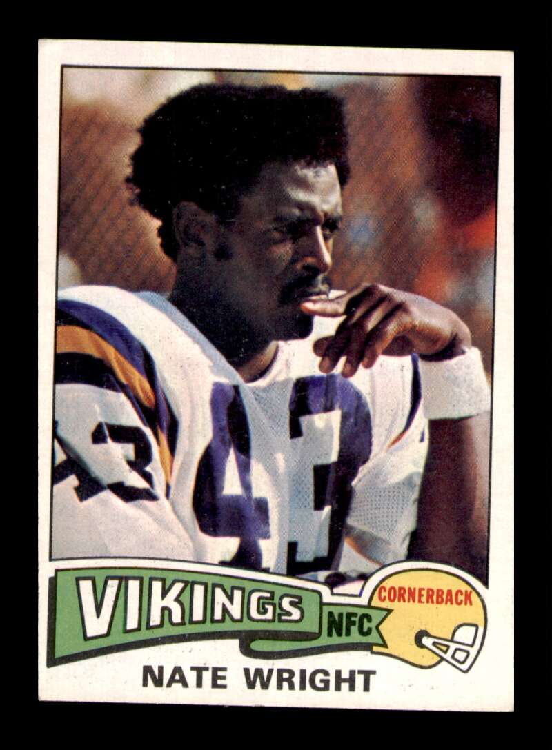 Load image into Gallery viewer, 1975 Topps Nate Wright #130 Rookie RC Minnesota Vikings Image 1
