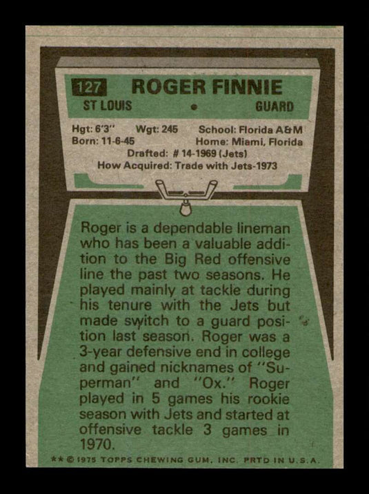 1975 Topps Roger Finnie 