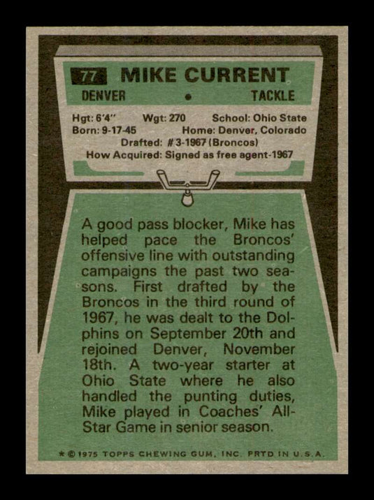 1975 Topps Mike Current