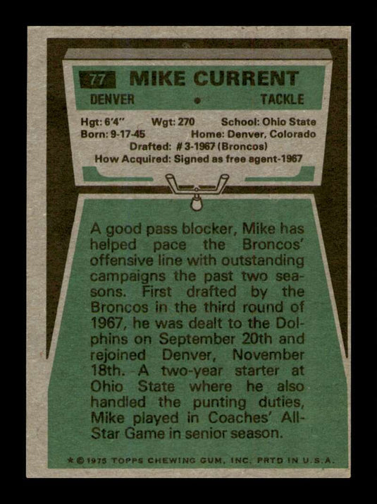 1975 Topps Mike Current