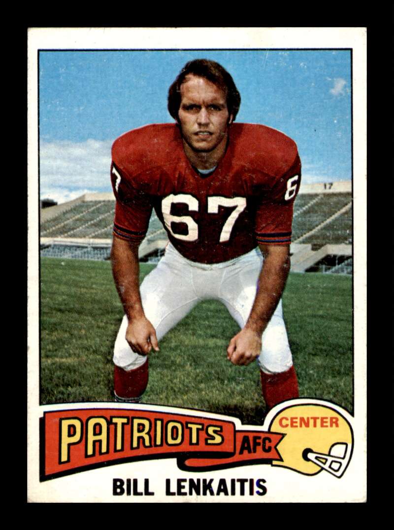 Load image into Gallery viewer, 1975 Topps Bill Lenkaitis #61 New England Patriots Image 1
