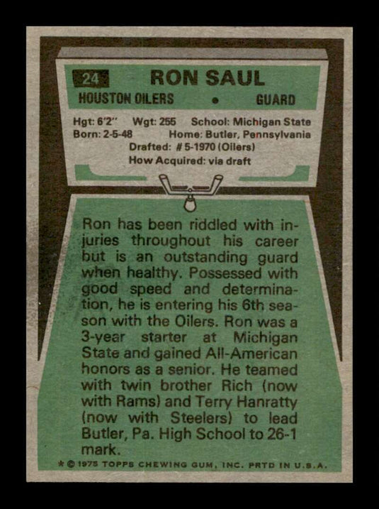 1975 Topps Ron Saul