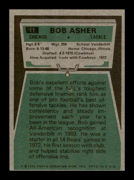 1975 Topps Bob Asher 