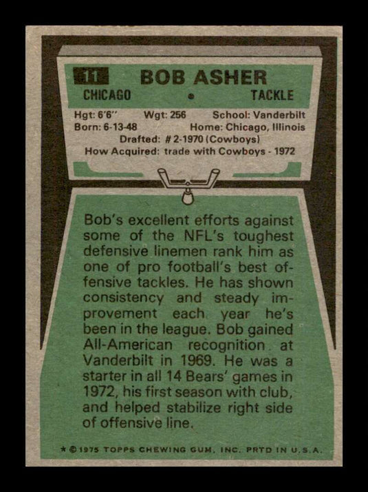 1975 Topps Bob Asher 