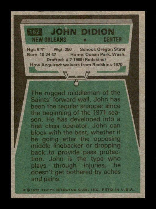 1975 Topps John Didion