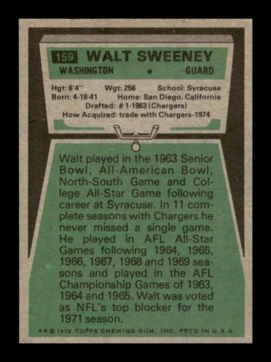 1975 Topps Walt Sweeney