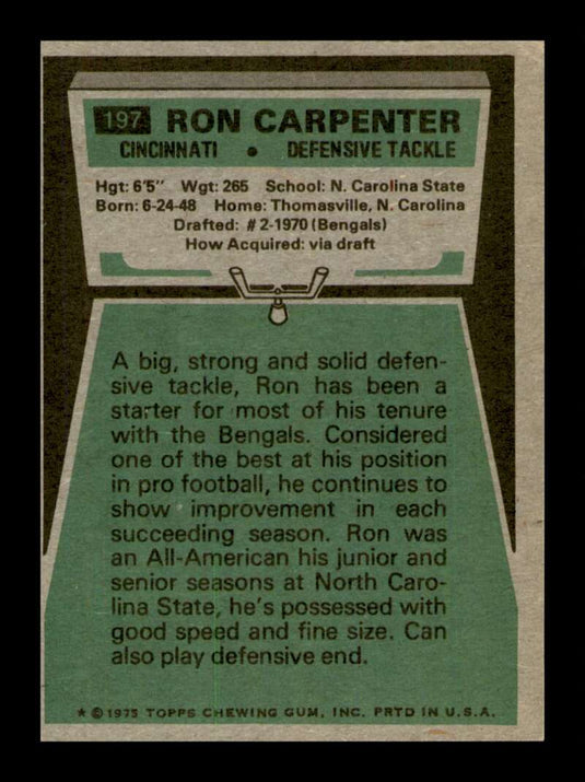 1975 Topps Ron Carpenter